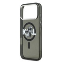 Apple iPhone 17 Pro Max Uyumlu Kılıf Karl Lagerfeld Orjinal Lisanslı Parlayan Simli Karl & Choupette Sketch Logo Kapak - 5