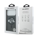 Apple iPhone 17 Pro Max Uyumlu Kılıf Karl Lagerfeld Orjinal Lisanslı Parlayan Simli Karl & Choupette Sketch Logo Kapak - 7
