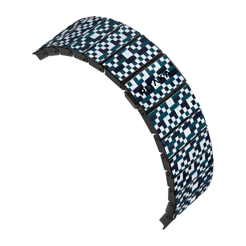 Apple Watch Serisi Uyumlu Aramid Fiber ve Karbon Fiber Pitaka Dreamland ChromaCarbon Serisi Mosaic Universal Kordon - 27