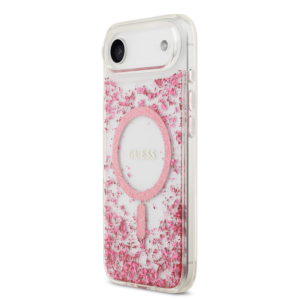 Apple iPhone 17 Air Uyumlu Kılıf Guess Orjinal Lisanslı M-safe Şarj Özellikli Transparan Resin Bottom Kapak - 1