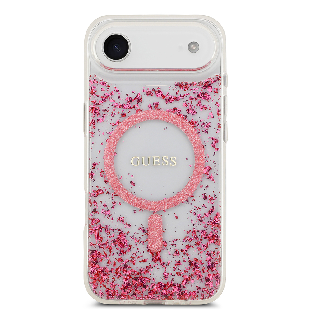 Apple iPhone 17 Air Uyumlu Kılıf Guess Orjinal Lisanslı M-safe Şarj Özellikli Transparan Resin Bottom Kapak - 2