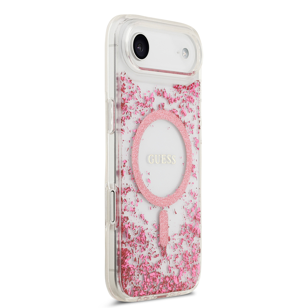 Apple iPhone 17 Air Uyumlu Kılıf Guess Orjinal Lisanslı M-safe Şarj Özellikli Transparan Resin Bottom Kapak - 3