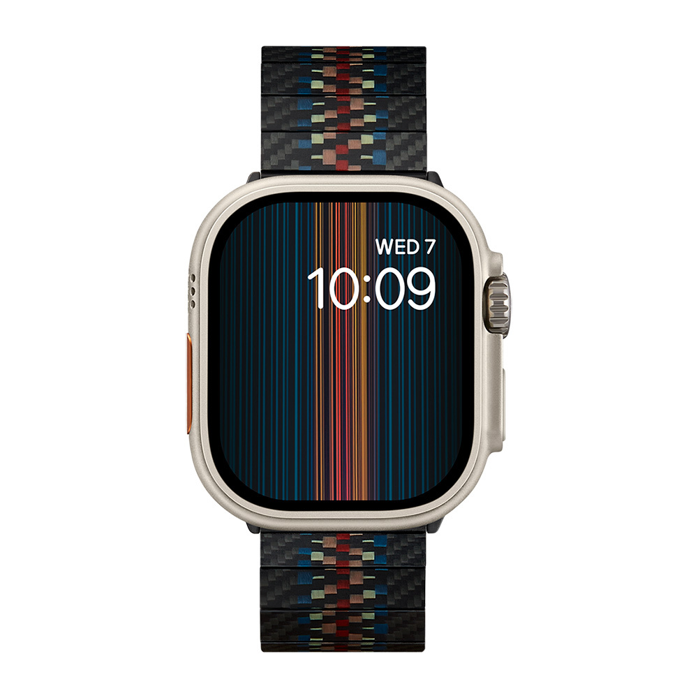 Apple Watch Serisi Uyumlu Aramid Fiber ve Karbon Fiber Pitaka Modern Serisi Rhapsody Universal Kordon - 2