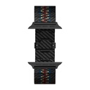 Apple Watch Serisi Uyumlu Aramid Fiber ve Karbon Fiber Pitaka Modern Serisi Rhapsody Universal Kordon - 3