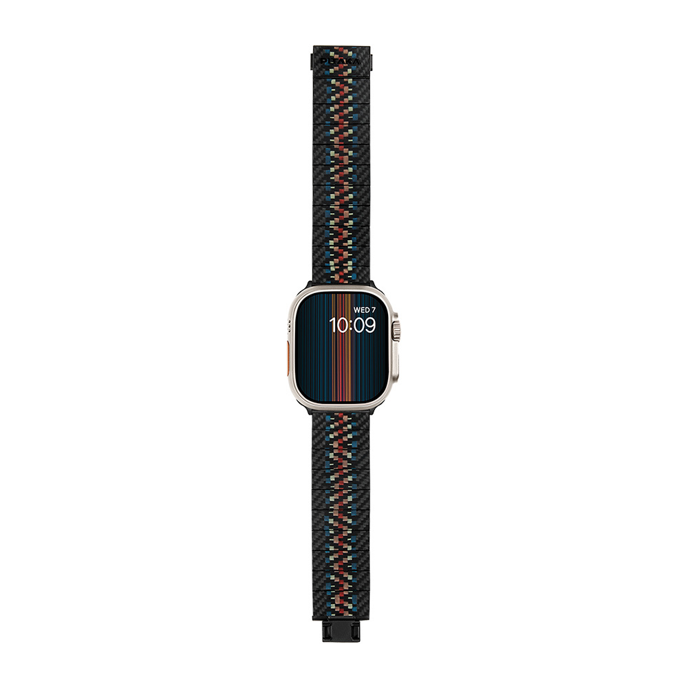 Apple Watch Serisi Uyumlu Aramid Fiber ve Karbon Fiber Pitaka Modern Serisi Rhapsody Universal Kordon - 7