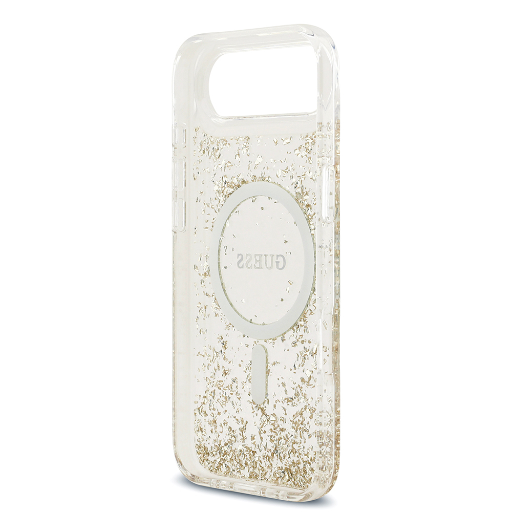 Apple iPhone 17 Air Uyumlu Kılıf Guess Orjinal Lisanslı M-safe Şarj Özellikli Transparan Resin Bottom Kapak - 13