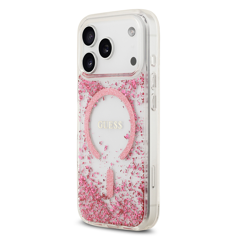 Apple iPhone 17 Pro Uyumlu Kılıf Guess Orjinal Lisanslı M-safe Şarj Özellikli Transparan Resin Bottom Kapak - 1