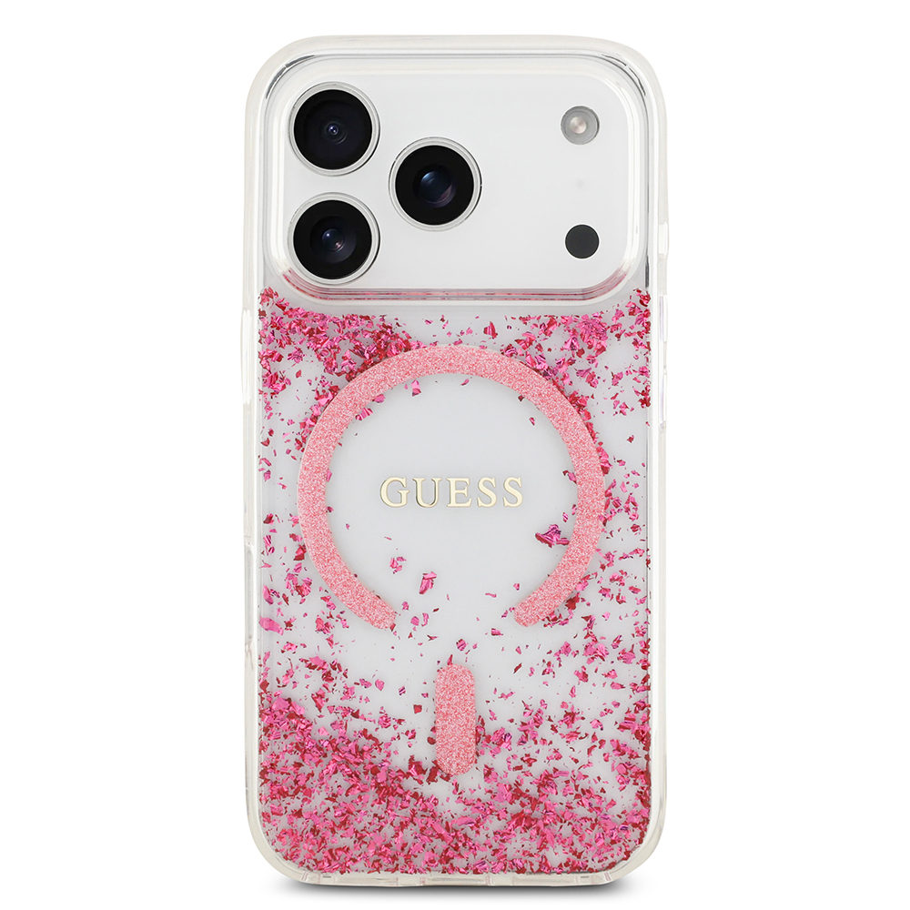 Apple iPhone 17 Pro Uyumlu Kılıf Guess Orjinal Lisanslı M-safe Şarj Özellikli Transparan Resin Bottom Kapak - 2