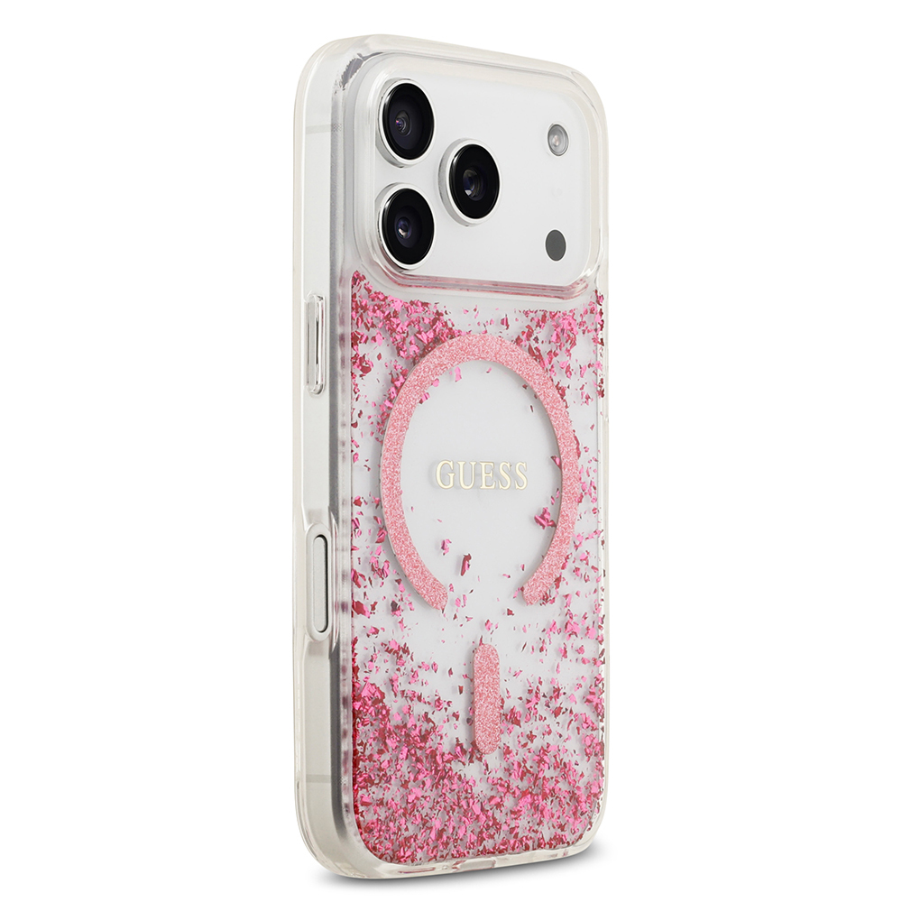 Apple iPhone 17 Pro Uyumlu Kılıf Guess Orjinal Lisanslı M-safe Şarj Özellikli Transparan Resin Bottom Kapak - 3