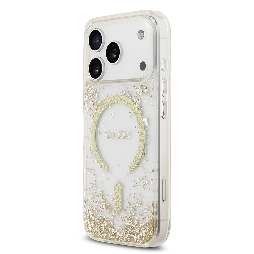 Apple iPhone 17 Pro Uyumlu Kılıf Guess Orjinal Lisanslı M-safe Şarj Özellikli Transparan Resin Bottom Kapak - 8