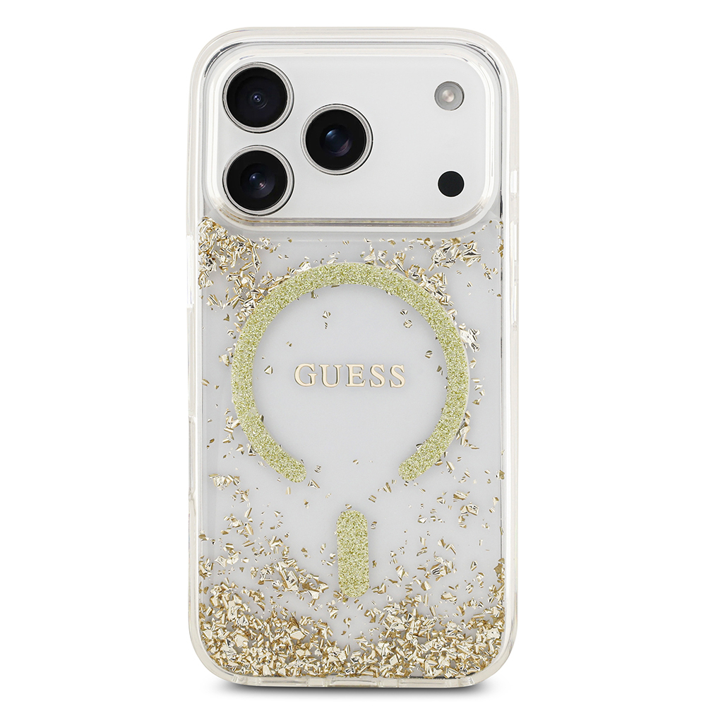 Apple iPhone 17 Pro Uyumlu Kılıf Guess Orjinal Lisanslı M-safe Şarj Özellikli Transparan Resin Bottom Kapak - 9