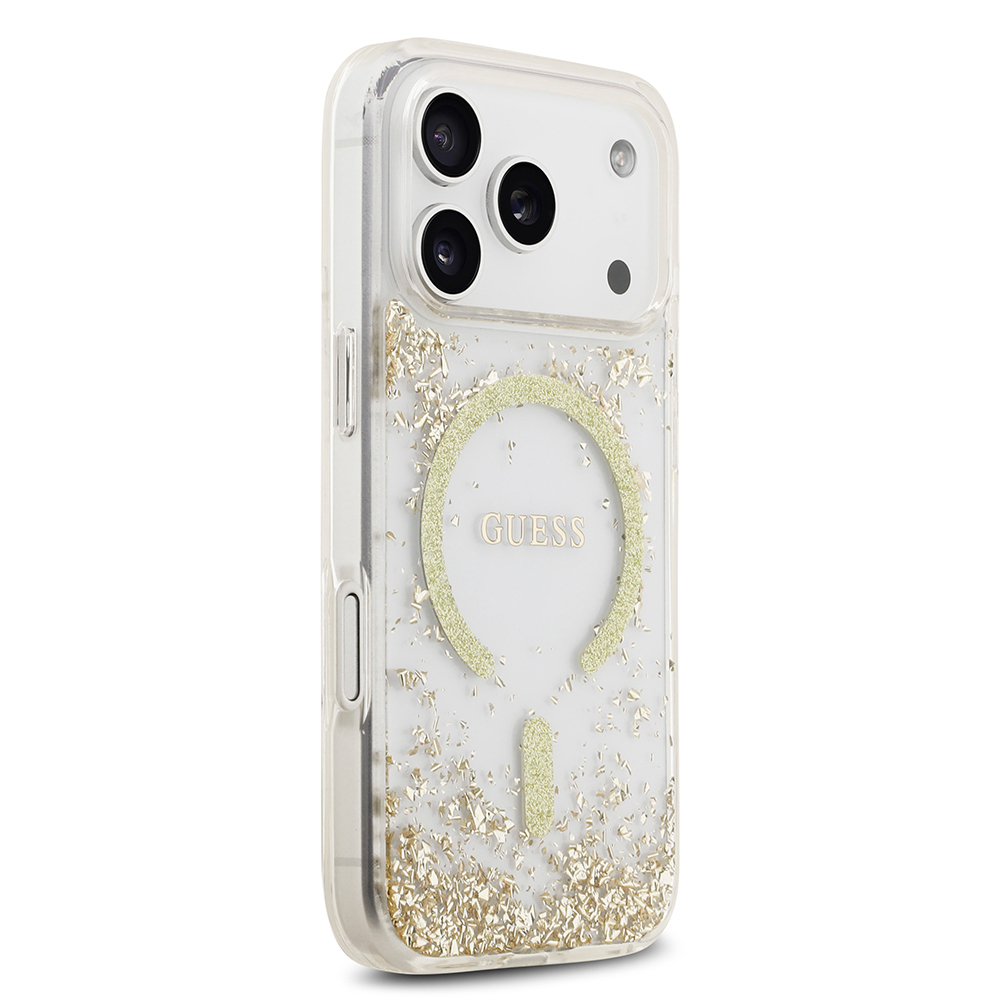 Apple iPhone 17 Pro Uyumlu Kılıf Guess Orjinal Lisanslı M-safe Şarj Özellikli Transparan Resin Bottom Kapak - 10