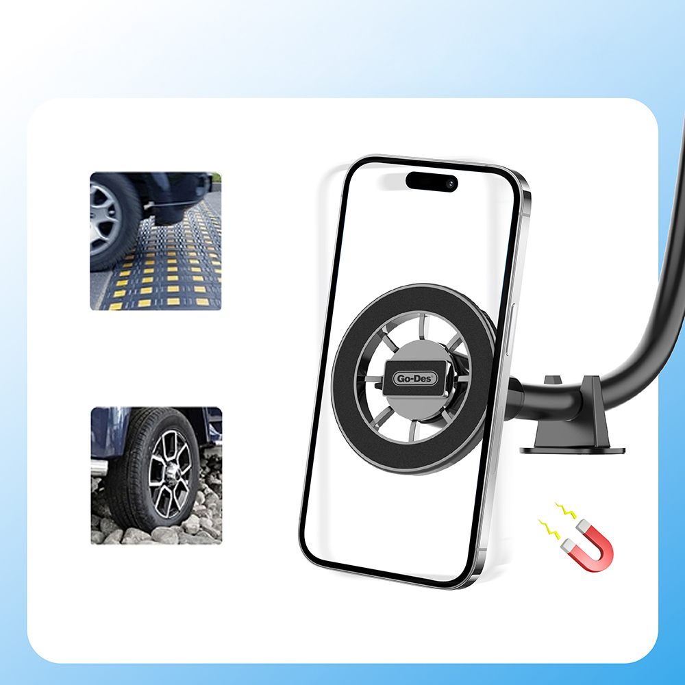 Go Des GD-HD368 Magnetik Esnek Vantuzlu Tasarım Araç Telefon Tutucu - 1