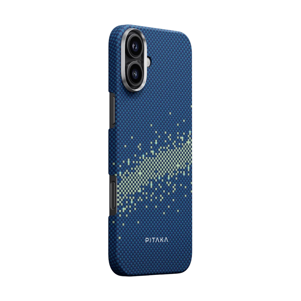 Apple iPhone 16 Uyumlu Kılıf Magsafe Şarj Özellikli Aramid Fiber Pitaka Tactile Woven Starpeak Serisi Milky Way Galaxy Kapak - 7