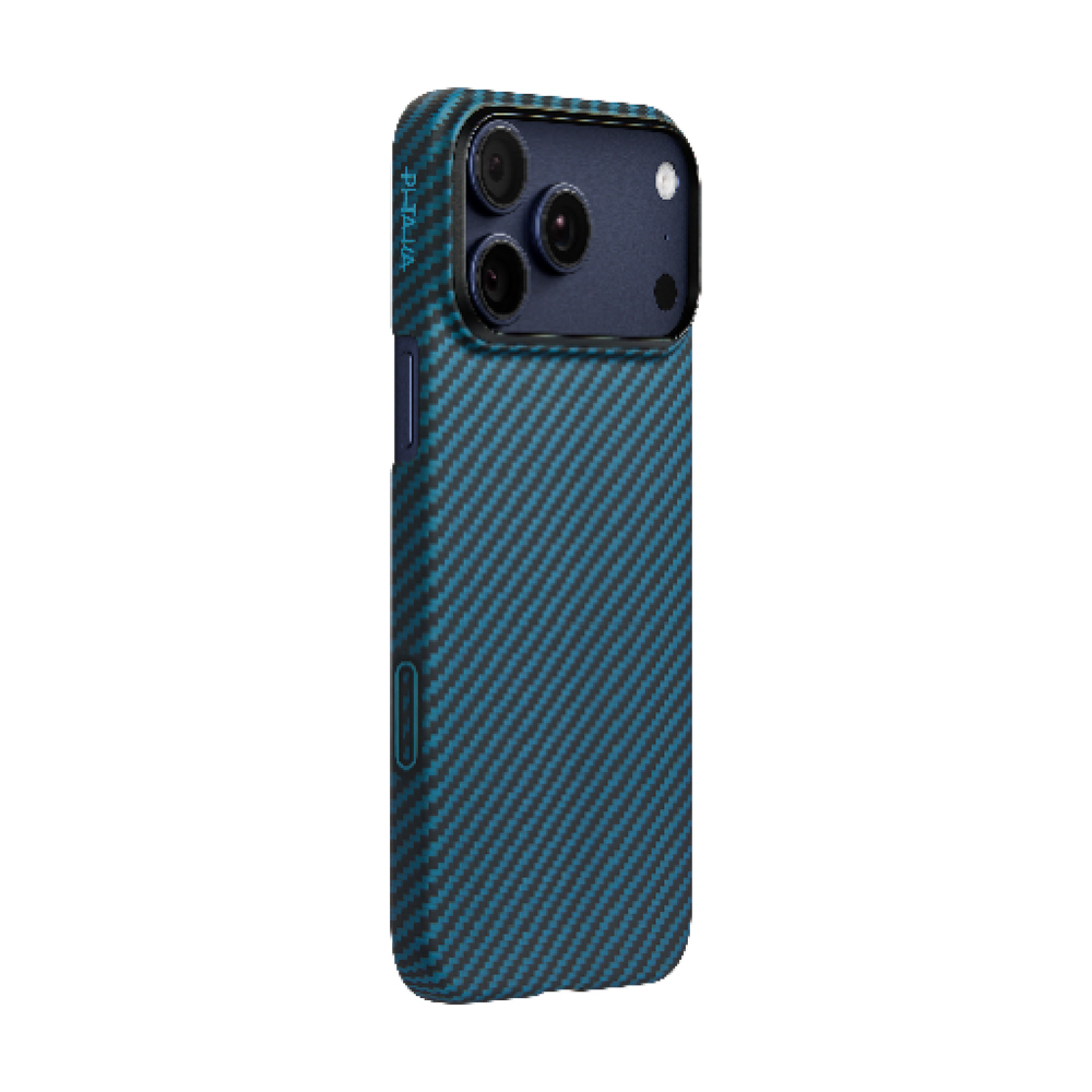 Apple iPhone 17 Pro Max Uyumlu Kılıf M-Safe Şarj Özellikli Kamera Kontrol Butonlu Aramid Fiber Pitaka Ultra-Slim Kapak - 3