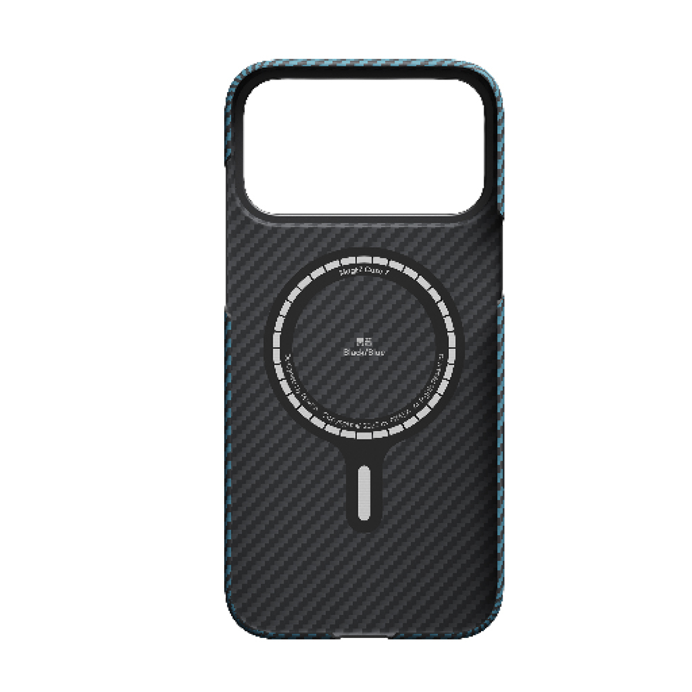 Apple iPhone 17 Pro Max Uyumlu Kılıf M-Safe Şarj Özellikli Kamera Kontrol Butonlu Aramid Fiber Pitaka Ultra-Slim Kapak - 4