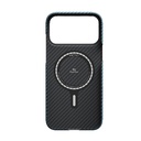 Apple iPhone 17 Pro Max Uyumlu Kılıf M-Safe Şarj Özellikli Kamera Kontrol Butonlu Aramid Fiber Pitaka Ultra-Slim Kapak - 4