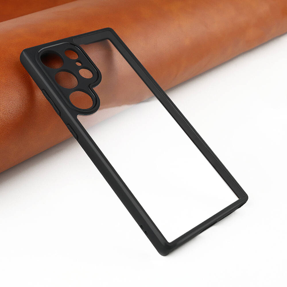 Samsung Galaxy S24 Ultra Uyumlu Kılıf Kamera Korumalı Şeffaf Arka Yüzey Zore New Roll Kapak - 7