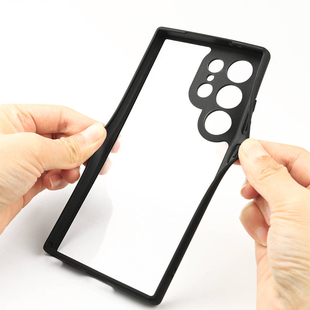 Samsung Galaxy S24 Ultra Uyumlu Kılıf Kamera Korumalı Şeffaf Arka Yüzey Zore New Roll Kapak - 9