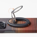 Apple iPhone 16 Pro Max Uyumlu Kılıf Magsafe Şarj Özellikli Grip 3 Standlı Aramid Fiber Pitaka Tactile Woven Sunset-Moonrise Serisi Sunset Kapak - 1