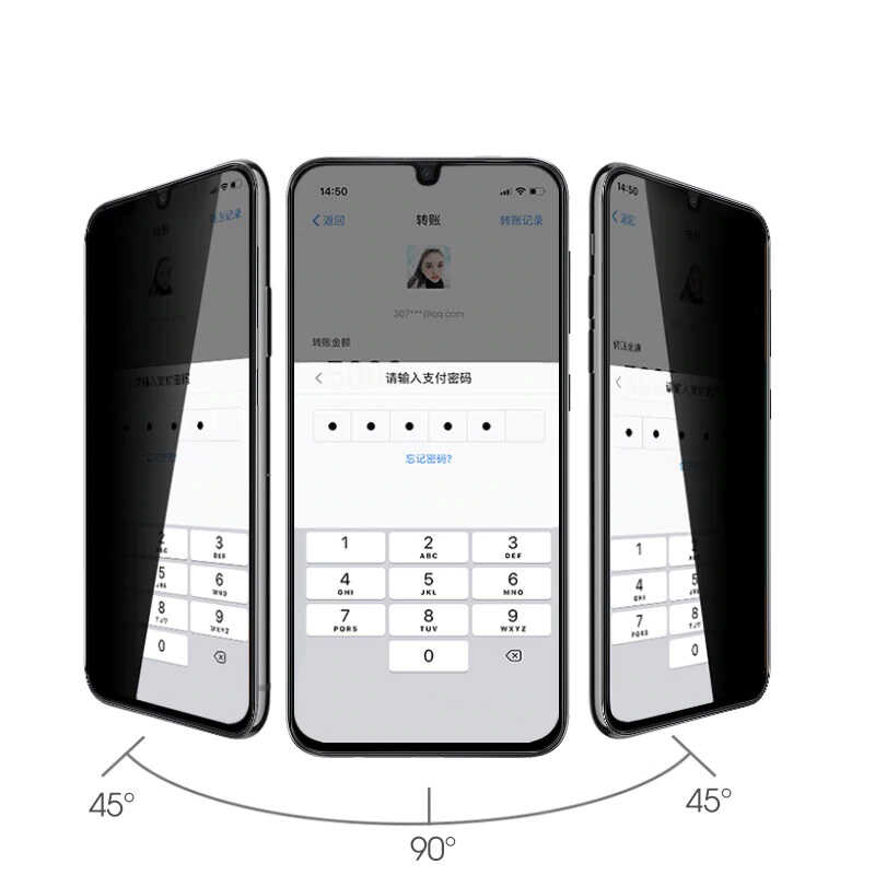 Huawei P Smart S (Y8P) Uyumlu Zore New 5D Privacy Temperli Ekran Koruyucu - 3