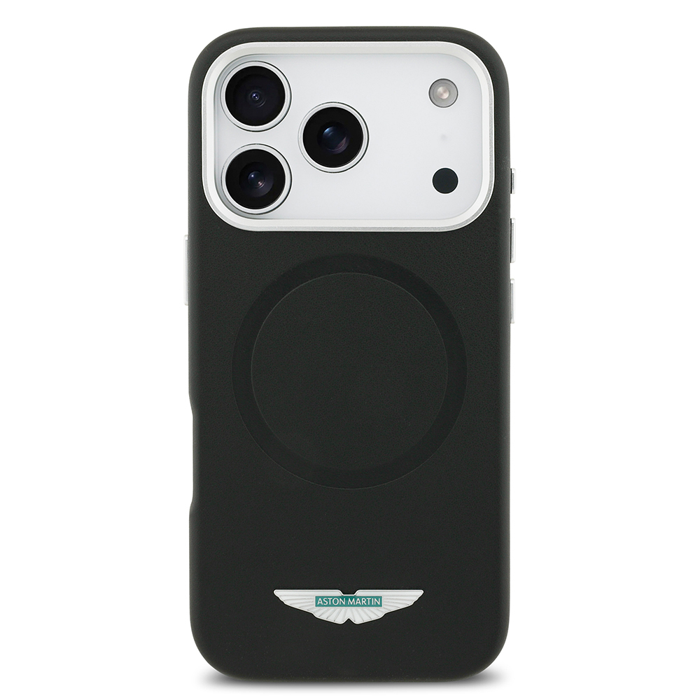 Apple iPhone 17 Pro Max Uyumlu Kılıf Aston Martin Orjinal Lisanslı M-safe Şarj Özellikli Metal Logolu PU Deri Kapak - 2