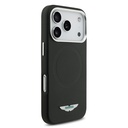 Apple iPhone 17 Pro Max Uyumlu Kılıf Aston Martin Orjinal Lisanslı M-safe Şarj Özellikli Metal Logolu PU Deri Kapak - 3