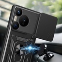 Huawei Pura 70 Pro 5G Uyumlu Kılıf Magnetik Standlı Kamera Korumalı Zore Sürgülü Vega Kapak - 3