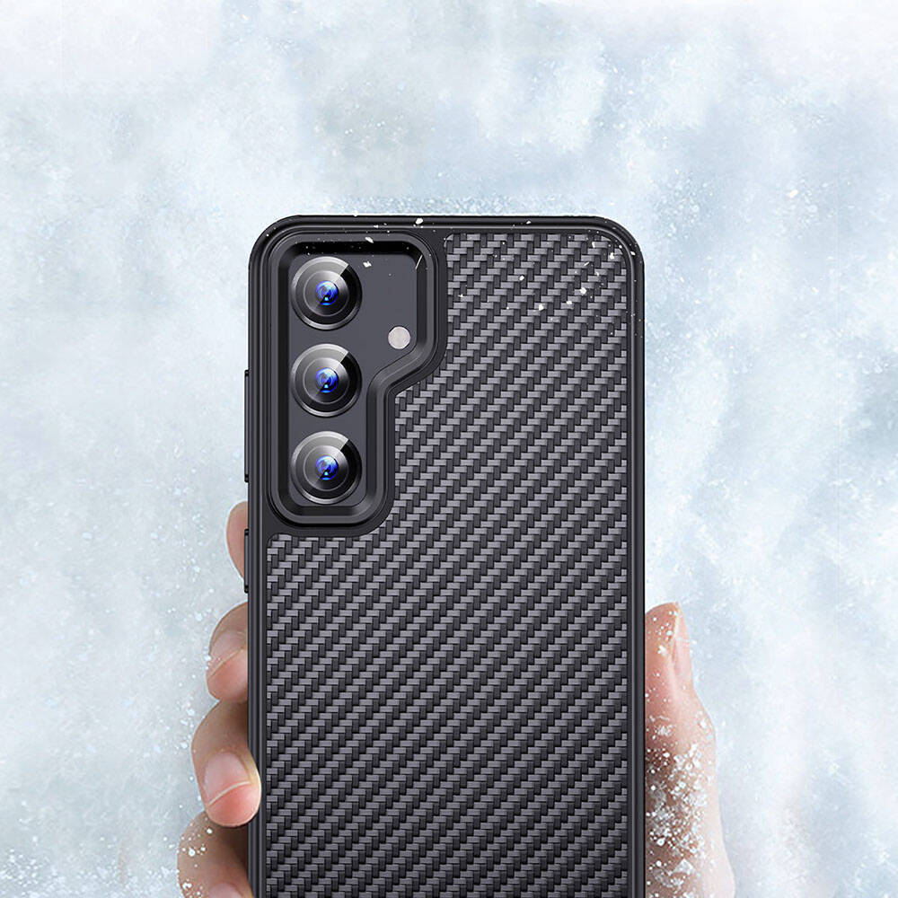 Samsung Galaxy S24 Uyumlu Kılıf Aramid Karbon Fiber M-safe Özellikli Wlons Radison Kapak - 6