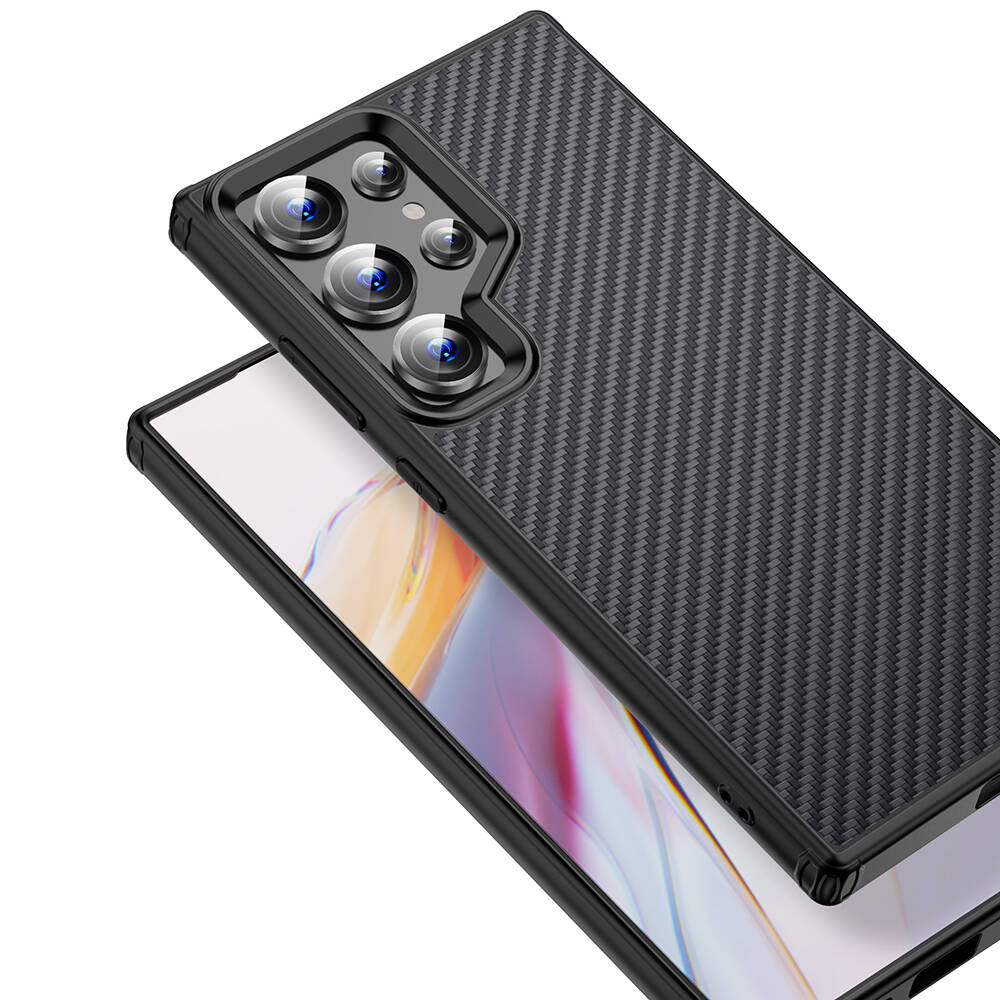 Samsung Galaxy S24 Ultra Uyumlu Kılıf Aramid Karbon Fiber M-safe Özellikli Wlons Radison Kapak - 2