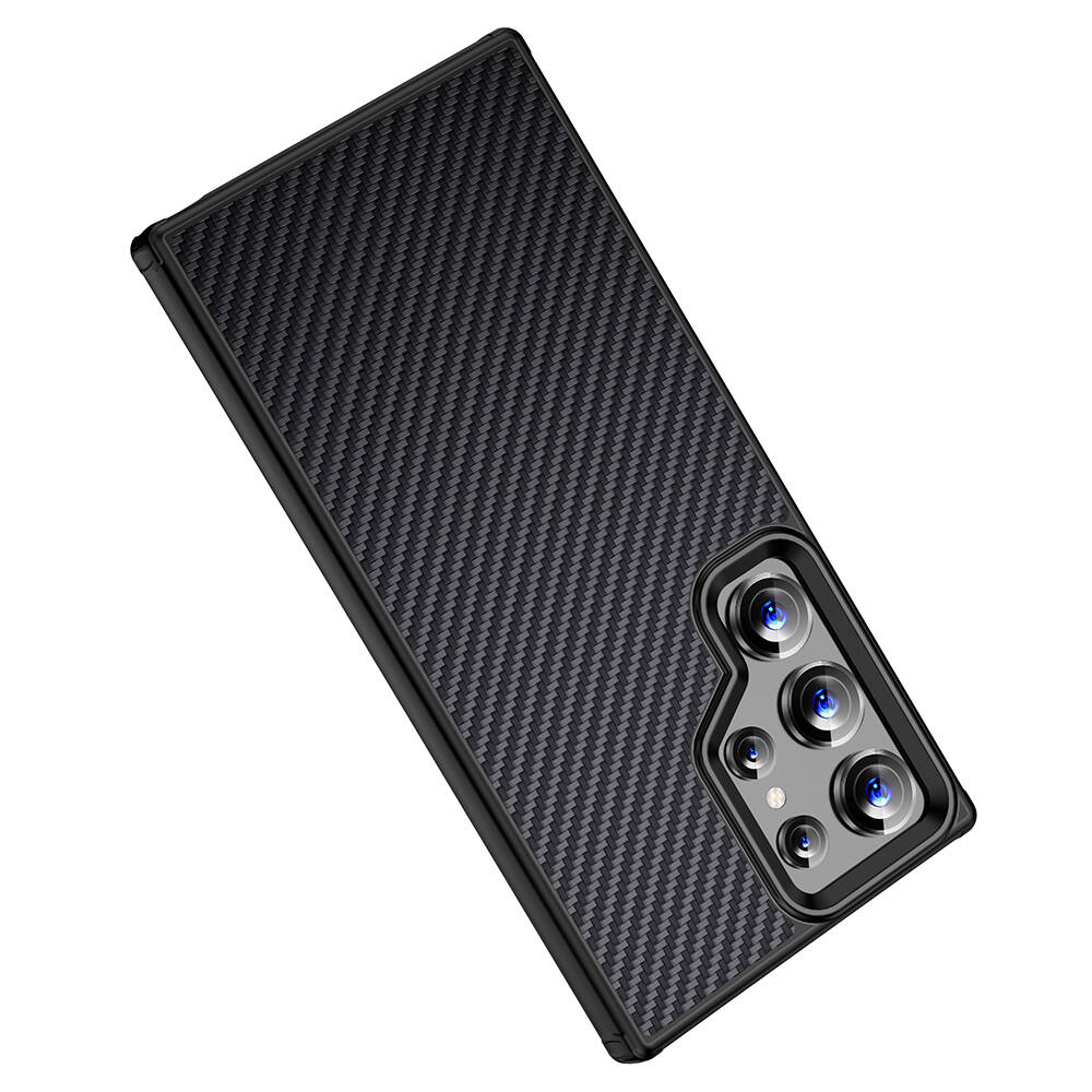 Samsung Galaxy S24 Ultra Uyumlu Kılıf Aramid Karbon Fiber M-safe Özellikli Wlons Radison Kapak - 4
