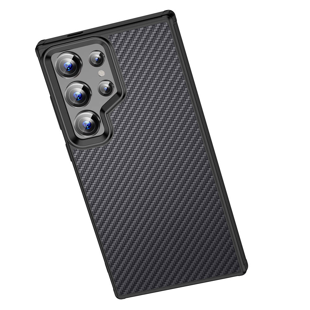 Samsung Galaxy S24 Ultra Uyumlu Kılıf Aramid Karbon Fiber M-safe Özellikli Wlons Radison Kapak - 9