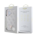 Apple iPhone 16 Uyumlu Kılıf Guess Orjinal Lisanslı M-safe Şarj Özellikli PU Deri 4G Desenli Taşlı Üçgen Logolu Kapak - 1