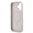 Apple iPhone 16 Uyumlu Kılıf Guess Orjinal Lisanslı M-safe Şarj Özellikli PU Deri 4G Desenli Taşlı Üçgen Logolu Kapak - 7