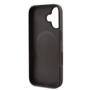 Apple iPhone 16 Uyumlu Kılıf Guess Orjinal Lisanslı M-safe Şarj Özellikli PU Deri 4G Desenli Taşlı Üçgen Logolu Kapak - 13