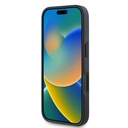 Apple iPhone 16 Uyumlu Kılıf Guess Orjinal Lisanslı M-safe Şarj Özellikli PU Deri 4G Desenli Taşlı Üçgen Logolu Kapak - 18