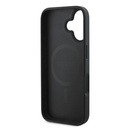 Apple iPhone 16 Uyumlu Kılıf Guess Orjinal Lisanslı M-safe Şarj Özellikli PU Deri 4G Desenli Taşlı Üçgen Logolu Kapak - 20