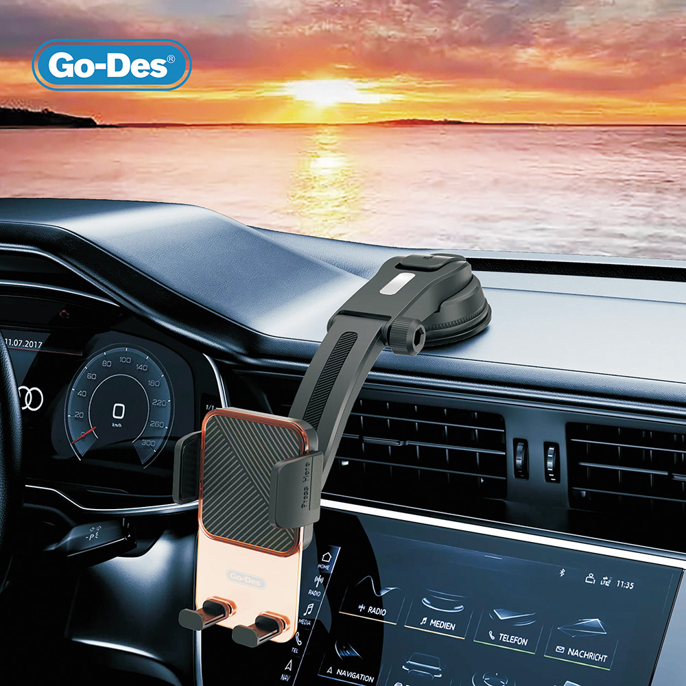 Go-Des GD-HD328 360 Derece Dönebilen Vakumlu Tasarım Araç İçi Telefon Tutucu - 1