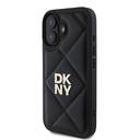 Apple iPhone 16 Uyumlu Kılıf DKNY Orjinal Lisanslı Kapitone Tasarımlı Metal Logolu Deri Kapak - 2
