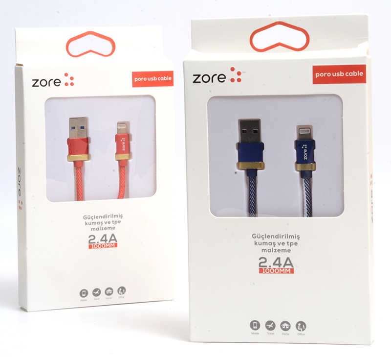 Zore Poro Lightning Usb Kablo 1M - 1