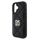 Apple iPhone 16 Uyumlu Kılıf DKNY Orjinal Lisanslı Kapitone Tasarımlı Metal Logolu Deri Kapak - 6