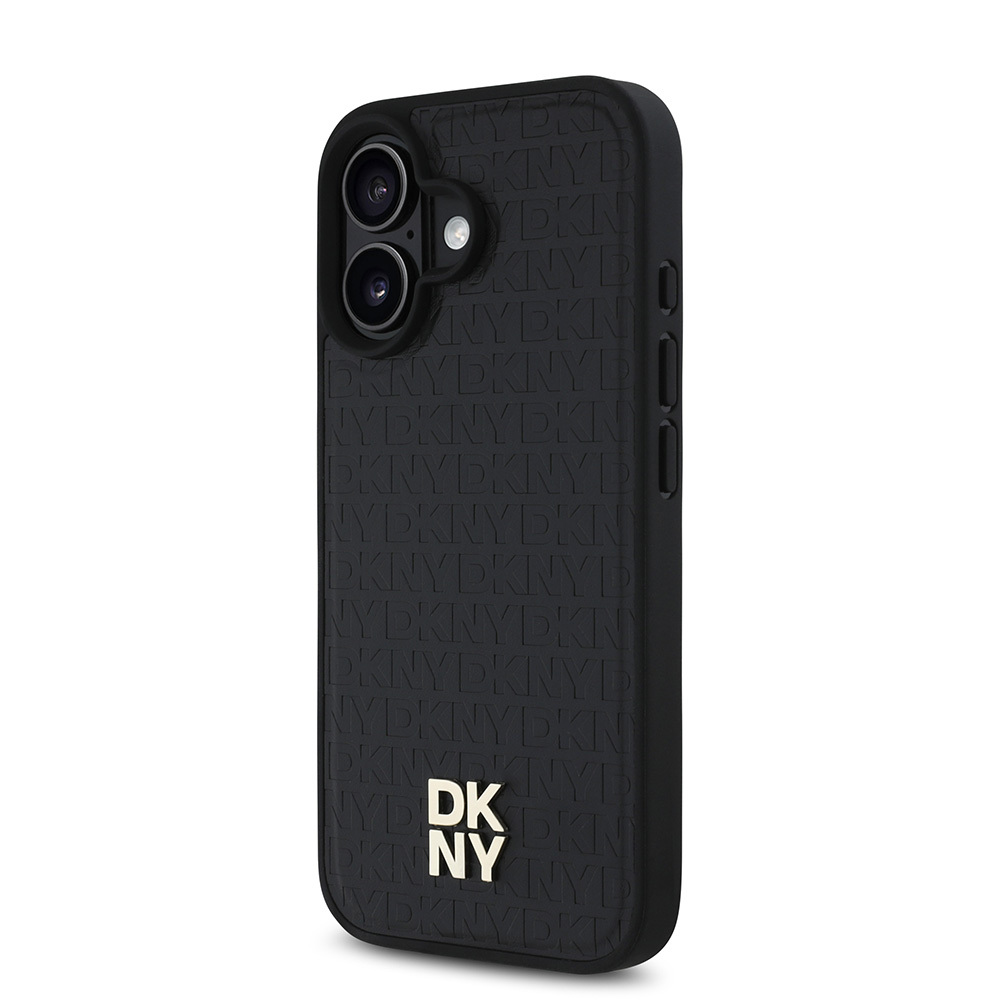Apple iPhone 16 Plus Uyumlu Kılıf DKNY Orjinal Lisanslı Magsafe Şarj Özellikli 3D Yazılı Repeat Pattern Kapak - 2