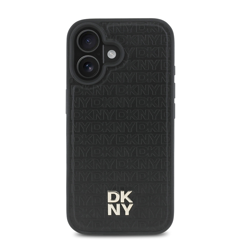 Apple iPhone 16 Plus Uyumlu Kılıf DKNY Orjinal Lisanslı Magsafe Şarj Özellikli 3D Yazılı Repeat Pattern Kapak - 3