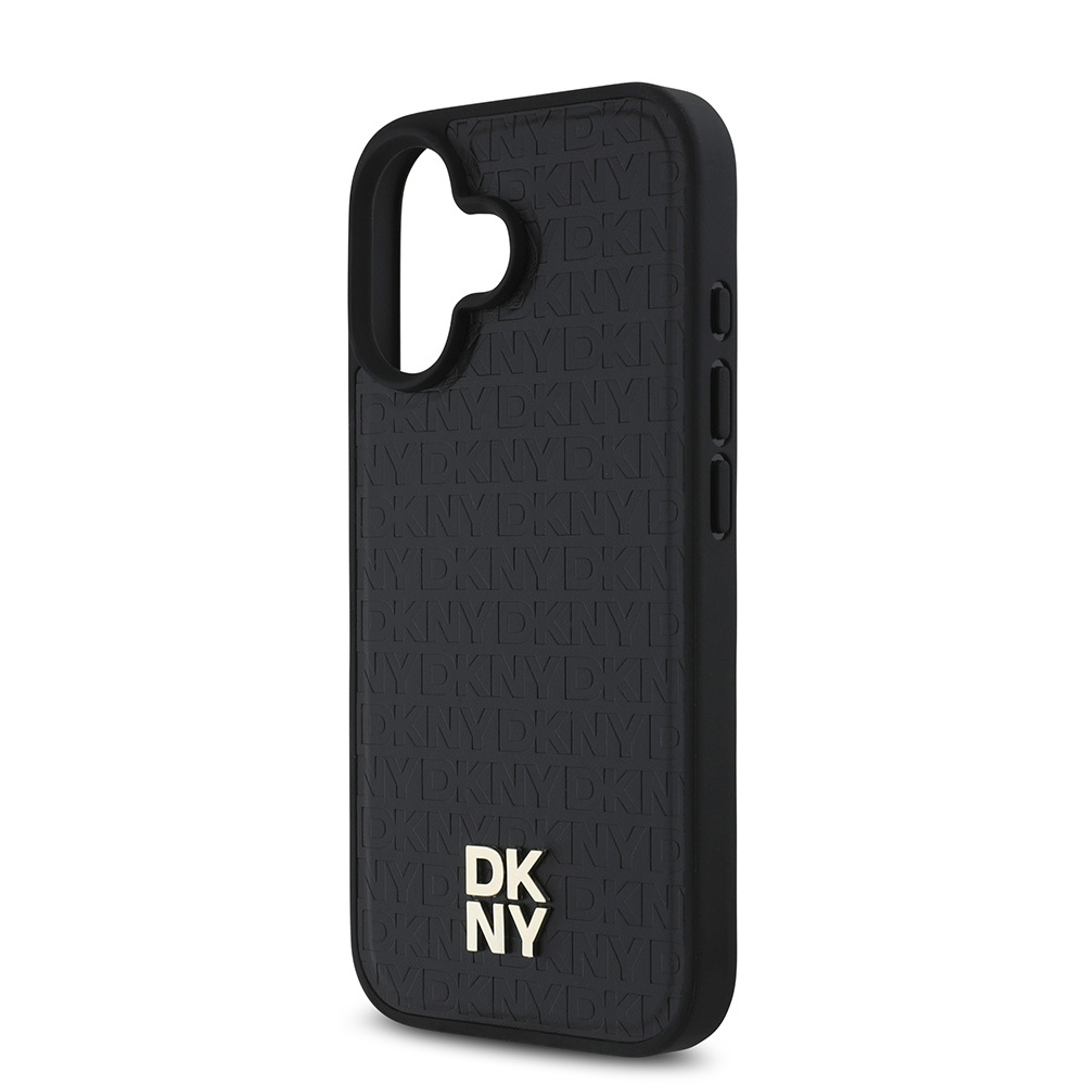 Apple iPhone 16 Plus Uyumlu Kılıf DKNY Orjinal Lisanslı Magsafe Şarj Özellikli 3D Yazılı Repeat Pattern Kapak - 6