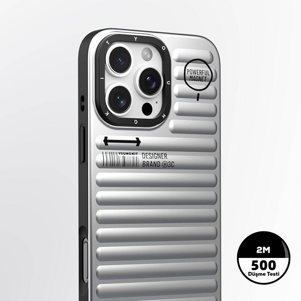 Apple iPhone 16 Pro Uyumlu M-safe Şarj Özellikli Kılıf Mat Renkli Tasarım Youngkit Original Serisi Kapak ****** - 7