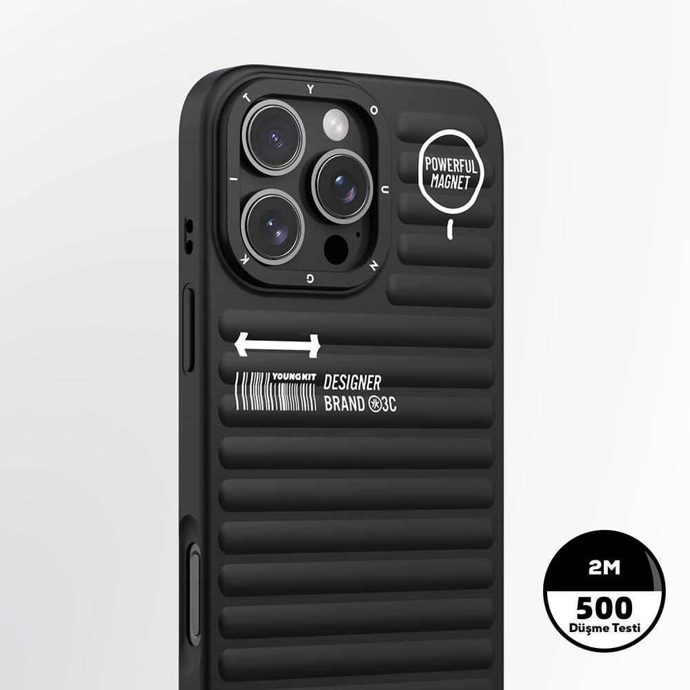 Apple iPhone 16 Pro Uyumlu M-safe Şarj Özellikli Kılıf Mat Renkli Tasarım Youngkit Original Serisi Kapak ****** - 8