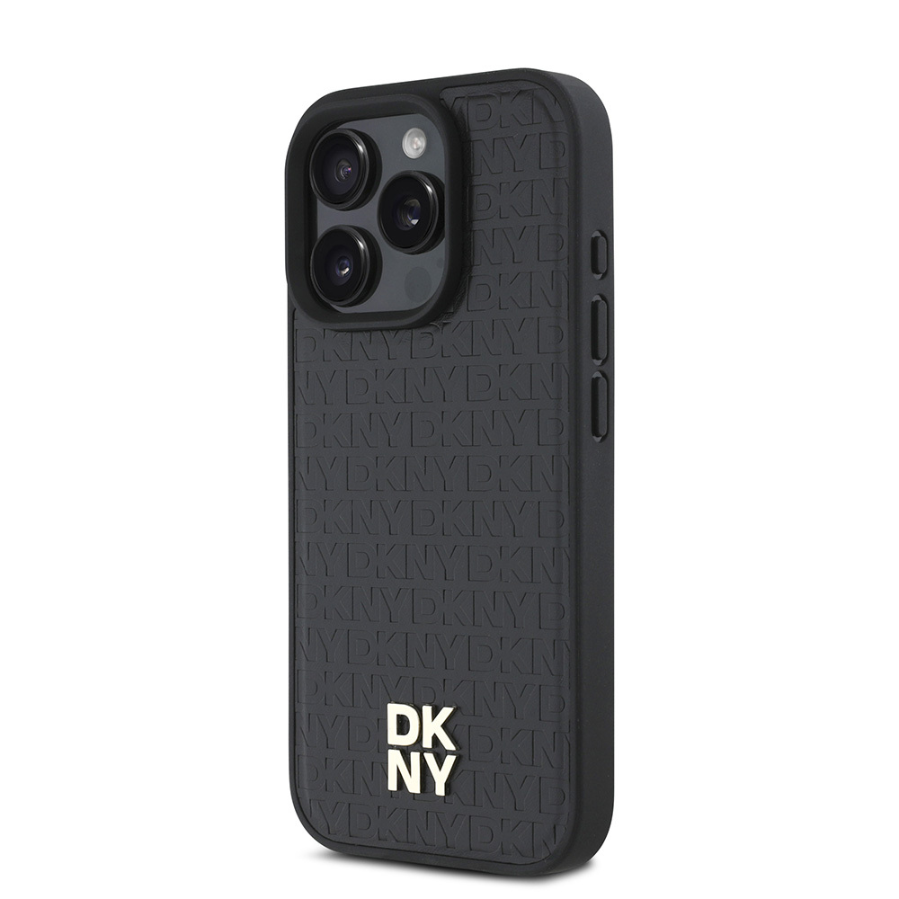 Apple iPhone 16 Pro Max Uyumlu Kılıf DKNY Orjinal Lisanslı Magsafe Şarj Özellikli 3D Yazılı Repeat Pattern Kapak - 8