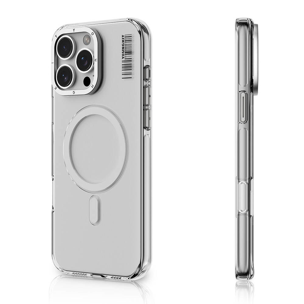 Apple iPhone 16 Pro Uyumlu Kılıf M-safe Şarj Özellikli Şeffaf Youngkit Crystal Shield Serisi Kapak - 1
