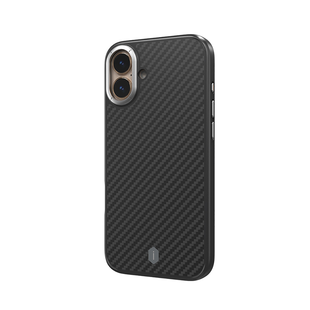 Apple iPhone 16 Uyumlu Kılıf Wiwu DCC-205 Magsafe Şarj Özellikli Aramid Fiber Tasarım Kevlar Kapak - 1