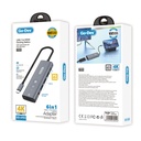 Go Des GD-6903 Type-C Bağlantılı 6in1 Hub Adaptör USB3.0/Hdmi/PD 100W/3.5mm/4K Ultra HD 30hz/5Gbps - 1